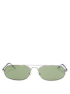 Matchesfashion.com Balenciaga - Oval Metal Sunglasses - Mens - Grey