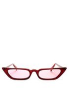 Matchesfashion.com Haight - Sun Rectangular Cat Eye Frame Sunglasses - Womens - Red