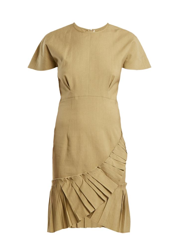 Isabel Marant Rimba Pleated-hem Linen-blend Dress