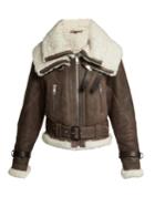 Burberry Shearling And Leather Aviator Jacket