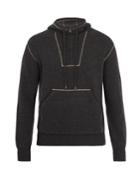 Bottega Veneta Contrast-trim Half-zip Hooded Sweater