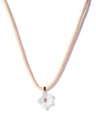 Ladies Fine Jewellery Dezso - Quartz, Garnet & 18kt Rose-gold Pendant Necklace - Womens - White Multi
