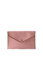 Rue De Verneuil - Enveloppe M Leather-trim Canvas Pouch - Womens - Red
