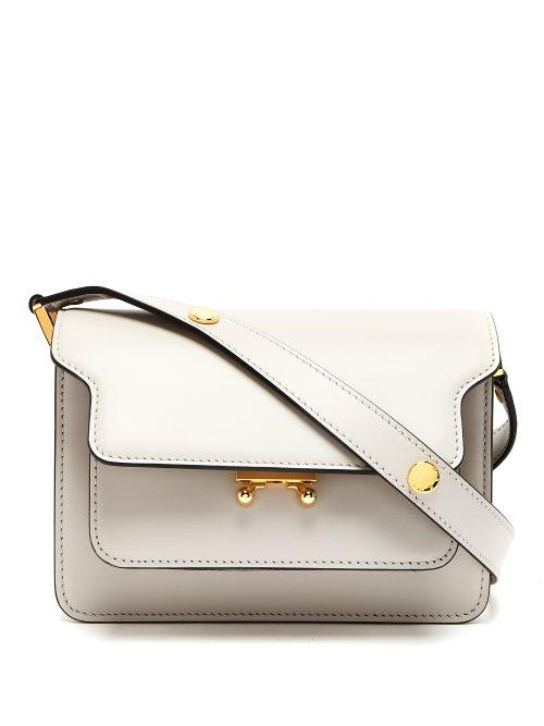 Matchesfashion.com Marni - Trunk Mini Calf Leather Cross Body Bag - Womens - Light Grey