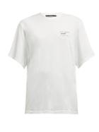 Matchesfashion.com Haider Ackermann - Tekst Print Cotton T Shirt - Womens - Black White