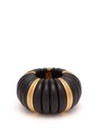 Matchesfashion.com Saint Laurent - Wooden Cuff - Womens - Black Gold