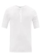 Matchesfashion.com Schiesser - Karl Heinz Cotton Henley T Shirt - Mens - White