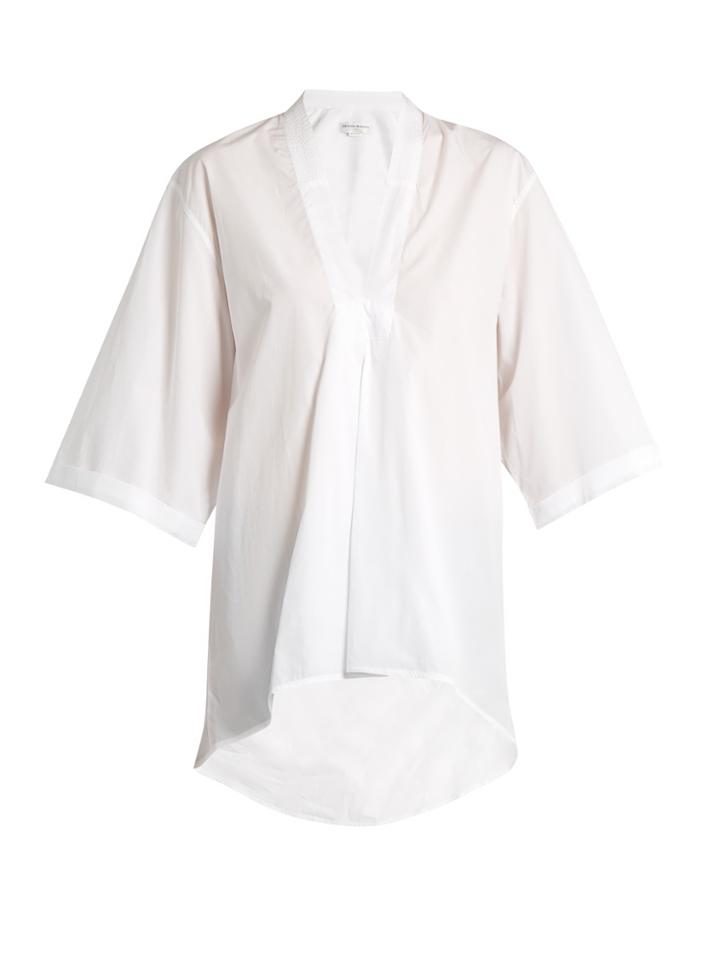 Amanda Wakeley Signature Lindbergh V-neck Cotton Shirt