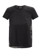 Sacai - Bandana-print Pleated Back Cotton-jersey T-shirt - Womens - Black
