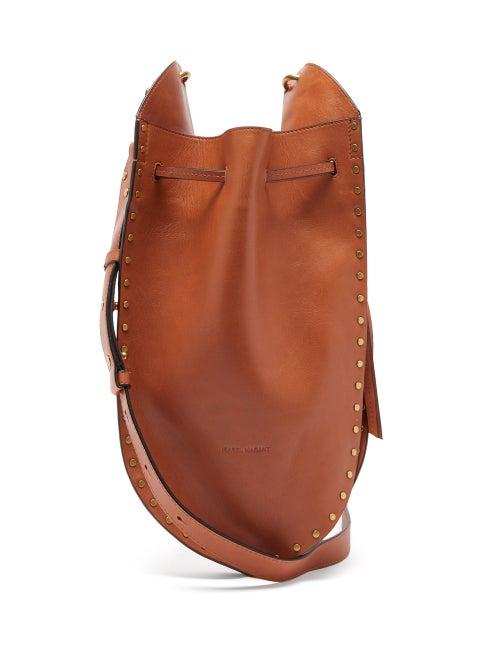 Matchesfashion.com Isabel Marant - Taj Small Studded Suede Bucket Bag - Womens - Brown