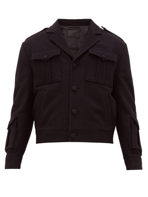 Matchesfashion.com Prada - Patch Pocketed Virgin Wool Felt Jacket - Mens - Black