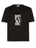 Matchesfashion.com Saint Laurent - Rive Gauche Print T Shirt - Mens - Black