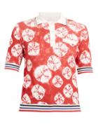 Matchesfashion.com Stella Jean - Geometric Intarsia Short Sleeved Sweater - Womens - Red