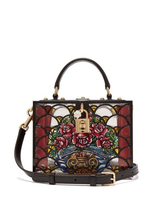 Matchesfashion.com Dolce & Gabbana - Hand Painted Perspex Bag - Womens - Black Multi