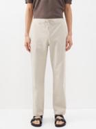 Frescobol Carioca - Mendes Drawstring-waist Linen-blend Trousers - Mens - Beige