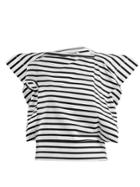 Junya Watanabe Striped Asymmetric Cotton-jersey T-shirt