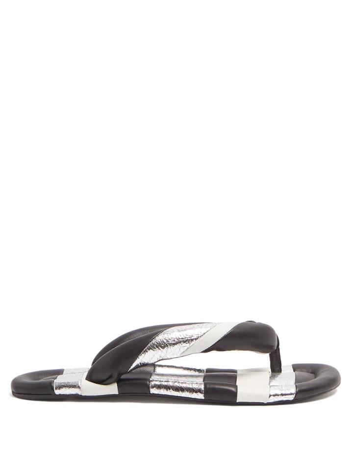 Isabel Marant Eckily Striped Leather Sandals