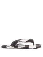 Isabel Marant Eckily Striped Leather Sandals