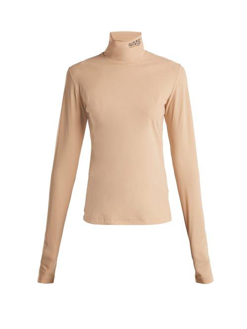 Matchesfashion.com Mm6 Maison Margiela - Mm6 Logo Print Sweater - Womens - Nude