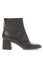 Matchesfashion.com Gianvito Rossi - Round-toe Leather Ankle Boots - Womens - Black