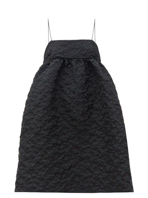 Matchesfashion.com Cecilie Bahnsen - Lisbeth Floral-matelass Dress - Womens - Black