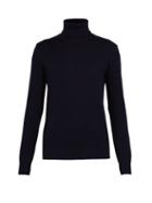 Matchesfashion.com De Bonne Facture - Roll Neck Wool Sweater - Mens - Navy