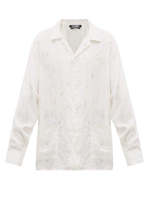 Matchesfashion.com Jacquemus - Etienne Rosemary Print Poplin Shirt - Mens - White