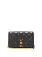 Matchesfashion.com Saint Laurent - Becky Quilted Leather Cross Body Bag - Womens - Black