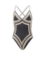 Norma Kamali - Mio Studded Swimsuit - Womens - Black
