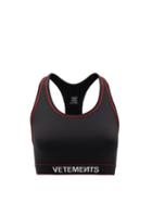 Matchesfashion.com Vetements - Racerback Jersey Cropped Top - Womens - Black