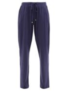 Ladies Lingerie Hanro - Sleep & Lounge Cotton-blend Pyjama Trousers - Womens - Dark Blue
