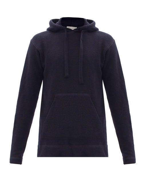 Mens Rtw Officine Gnrale - Olive Hooded Wool-blend Sweatshirt - Mens - Navy