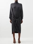 Isabel Marant - Gabby Tie-waist Knitted Dress - Womens - Grey