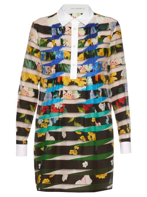 Mary Katrantzou Beesie Floral Stripe-print Dress