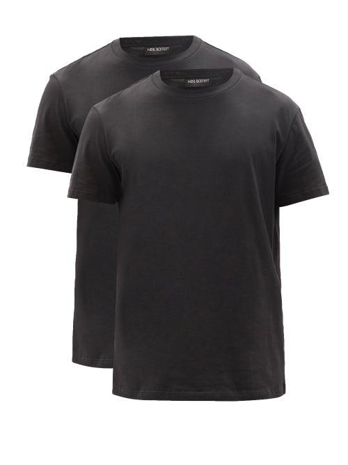 Matchesfashion.com Neil Barrett - Pack Of Two Cotton-jersey T-shirts - Mens - Black