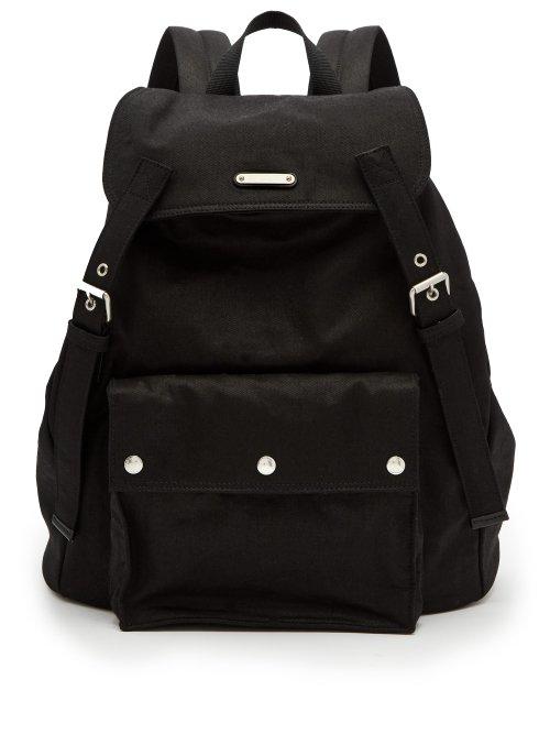 Matchesfashion.com Saint Laurent - Canvas And Leather Backpack - Mens - Black