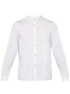 Matchesfashion.com Acne Studios - Pine Soft Pop Band Collar Cotton Poplin Shirt - Mens - White