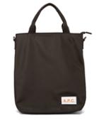 Mens Bags A.p.c. - Logo-patch Shell Tote - Mens - Black