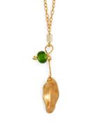Matchesfashion.com Marni - Leaf And Bead Embellished Necklace - Womens - Gold