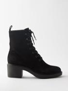 Gianvito Rossi - Foster 45 Lace-up Suede Boots - Womens - Black