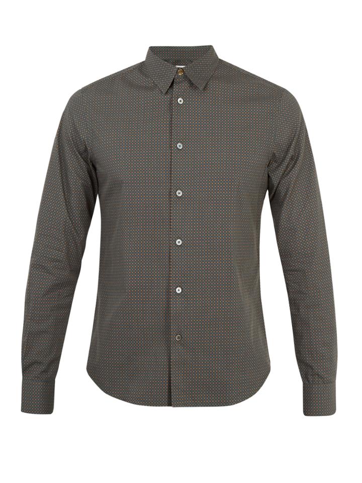 Paul Smith Printed Single-cuff Cotton Shirt