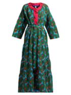 Matchesfashion.com Rianna + Nina - Mika Printed Long Coat - Womens - Green Multi