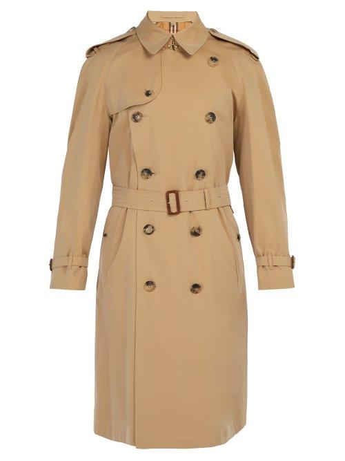 Matchesfashion.com Burberry - Westminster Double Breasted Gabardine Trench Coat - Mens - Beige