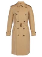 Matchesfashion.com Burberry - Westminster Double Breasted Gabardine Trench Coat - Mens - Beige