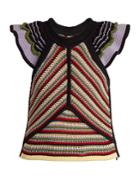Alexachung Ruffled-sleeve Crochet Cotton-blend Top