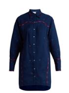 Thierry Colson Ruth Embroidered Cotton Shirtdress
