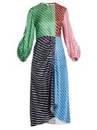 Tibi Delphina Striped Silk Dress