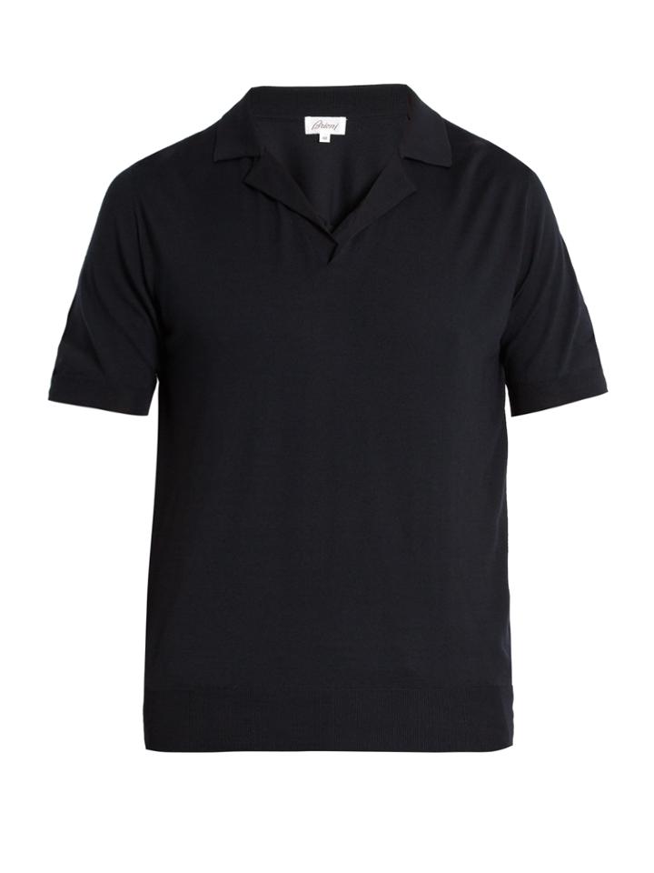 Brioni Short-sleeved Wool Polo Shirt