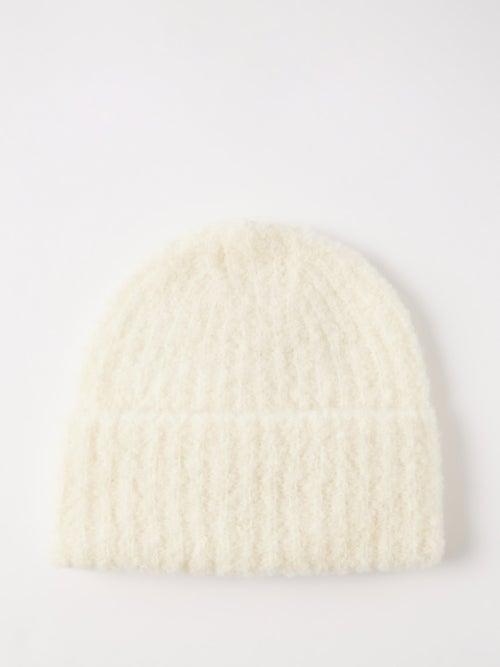 Toteme - Organic Wool-blend Boucl Beanie Hat - Womens - Off White