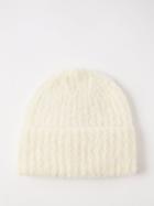 Toteme - Organic Wool-blend Boucl Beanie Hat - Womens - Off White